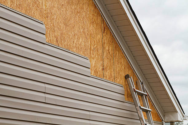 Professional Siding technician working in Medina, NY
